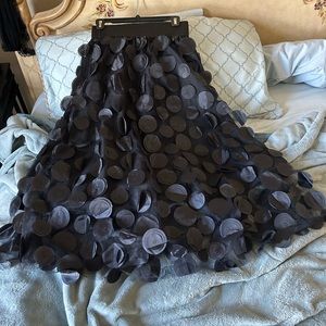 Black net & disk skirt